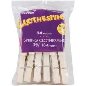  Large Spring Clothespins 3 3/8 Inch 24/pkg