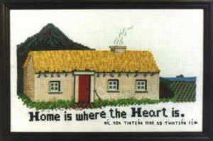 Irish Traditional Cottage Celtic Cross Stitch KIT  