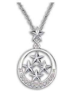   Silversmiths Stars Glory Necklace with Clear Rhinestones  