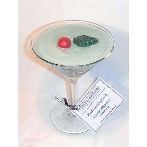   Appletini Scented Soy Candle in a Martini Glass by The Scented Castle