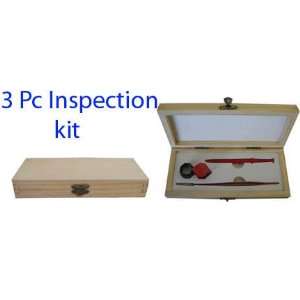  3 Pc Diamond Inspection Kit Tweezer Loupe Prong Holder 