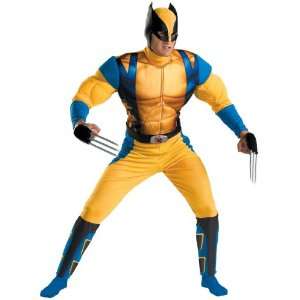   Muscle Adult Costume / Yellow   Size X Large (42 46) 