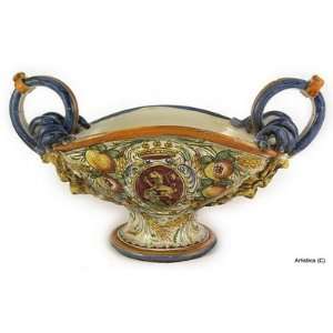   MAJOLICA LEONE ROSSO Footed Bowl Serp. H. [#4529 SGM]