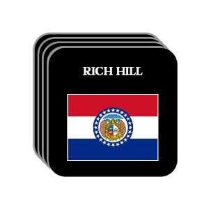  US State Flag   RICH HILL, Missouri (MO) Set of 4 Mini 