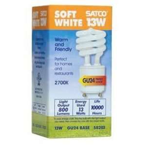  Satco 13W T2 GU24 MiniSpiral Teflon CFL   S8203/TF