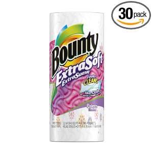  Bounty Extrasoft, Regular Roll, Prints (Pack of 30 