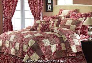   Cottage Quilt ALBEMARLE W/matching Pillow, Shams & Curtains  