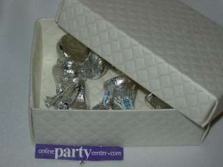 FAVOR BOX WEDDING CHRISTENING COMMUNION IVORY QUILTED  