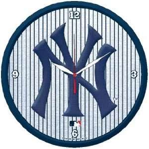    MLB New York Yankees Pinstripe Wall Clock *SALE*