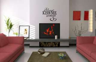 ALWAYS KISS ME GOODNIGHT QUOTE VINYL WALL DECAL STICKER 894708001137 