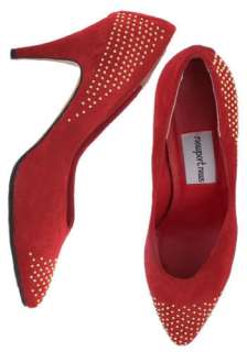 Vintage Raucous Red Heels   Red, Studs, Party, Casual, Vintage 