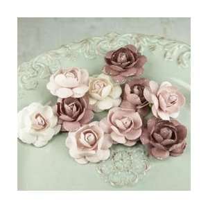  Angelica Rose Mulberry Paper Flowers With Glitter 1 10/Pkg 