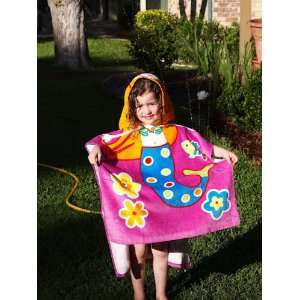  2 Item Bundle Kreative Kids T6502 Mermaid Hooded Poncho 