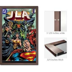  Slate Framed Justice League Poster Dc Comic Superman 