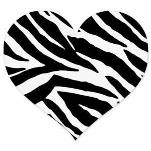  Zebra Animal Print Heart car bumper sticker 4 x 4 