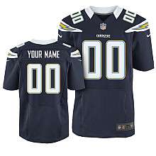 Mens Nike San Diego Chargers Customized Elite Team Color Jersey (40 