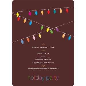  String of Christmas Lights Holiday Party Invitations 