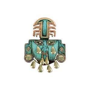  NOVICA Copper and bronze mask, Eight Tears