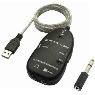 USB Guitar Interface Link Cable for PC / Mac Computer Recording and a 