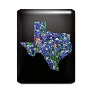  iPad Case Black Bluebonnets Texas Shaped 