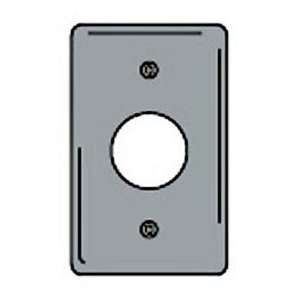 Bryant Sch7 Single Receptacle Plate, 1 Gang, Standard, Chrome Plated 
