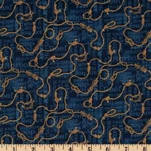  44 Wide Gone Sailing Knots Navy Fabric By The Yard Arts 