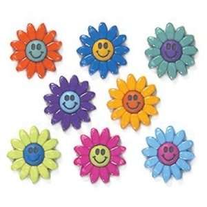  SMILEY FLOWERS BUTTONS Patio, Lawn & Garden