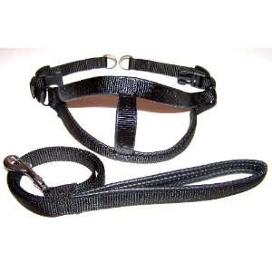 Padded Step In Dog Harness & Leash Set Size Medium 17 23 Chest Black 