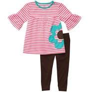 Carter’s® Girls Infant Set 2pc Legging Stripe Pink Brown at  