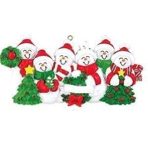   Family of 6 Personalized Christmas Holiday Ornament