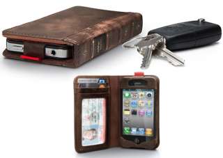 NEW   TWELVE SOUTH BOOKBOOK LEATHER WALLET CASE FOR APPLE iPHONE 4 