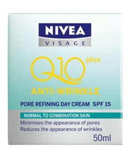 Nivea Visage Q10 plus Anti Wrinkle Pore Refining Day Cream SPF 15 50ml 