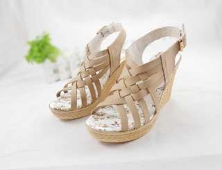   Fashion Lady Roma Shoes High heeled Bohemian Wedge Women Sandals N027