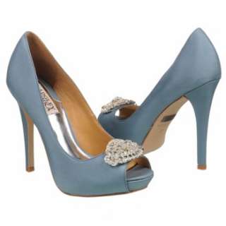 Womens Badgley Mischka Goodie Blue Bird Silk Shoes 