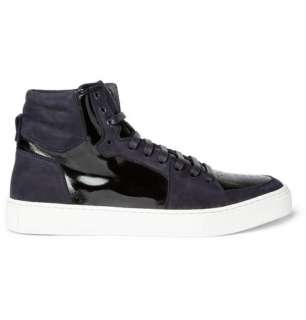 Yves Saint Laurent Suede and Patent Leather High Top Sneakers  MR 