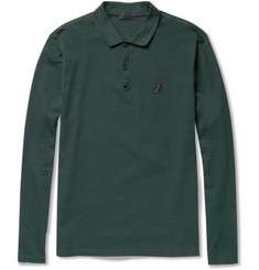 Lanvin Long Sleeved Cotton Piqué Polo Shirt