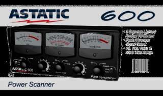 ASTATIC 600 SWR WATT MOD METER PDC 600 triple 5000 W Lighted RMS PEP 