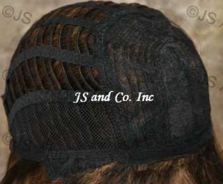   length 22 approx bangs length 5 cap type wefted cap with off center