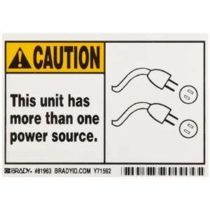   Caution, Legend This unit has more than one power source, Pack of 5