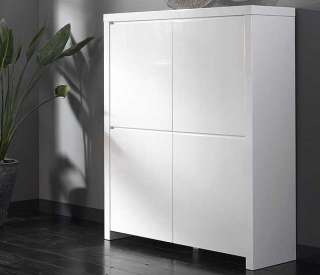 High Gloss Highboard Buffetschrank weiß o. schwarz  