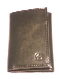 Swiss Army,Wenger Black Polished Leather Trifold Wallet  