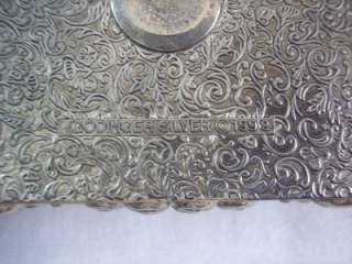   Silver Co. Jewelry Box Elegant Grey Velvet and Mirror Interior  