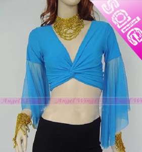 New Belly Dance costume choli Flare top Blouse 9 Colour  