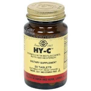 Hy C (600 mg Vitamin C with 100 mg Bioflavonoids), 50 Tablets, Solgar 