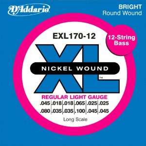  DAddario EXL170 12 Nickel Wound Bass Guitar Strings 