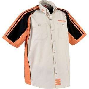  Moose Racing Pit Shirt   Large/Sand/Orange/Black 