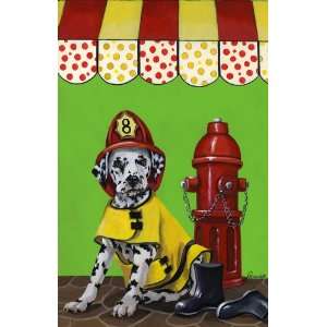  Dalmation Firehouse Dog Garden Flag 