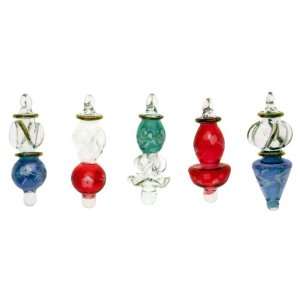  Hand made Glass Ornament   ( Set of Five )   X863 