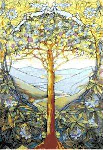 Louis Tiffany Tree of Life Counted Cross Stitch Pattern  
