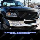 97 98 Ford Expedition F 150 Honey Comb Style Black Billet Grille Grill 